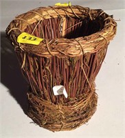 Twig Art Basket, 8" tall