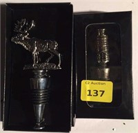 Moose and lighthouse bottle stopper