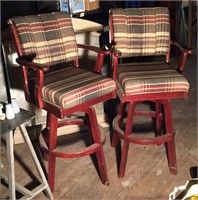 Pair of swivel chairs with 33” seat