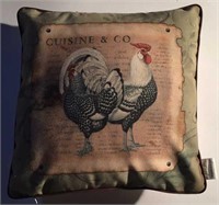 Chicken throw pillow, 14x14"