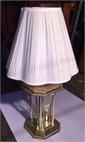 Table lamp,  has all 4 glass panes, 32"t
