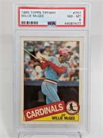 1985 Topps Tiffany Willie McGee PSA NM-MT 8