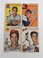 4 1954 Topps Cards Groat/Williams/Ashburn/Wilhelm