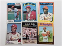 (6) Bob Gibson Baseball Cards