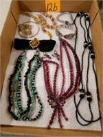 Flat Of Assorted Necklaces & Bracelets