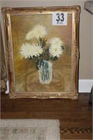 Framed Painting on Canvas, Signed by D. Moench,