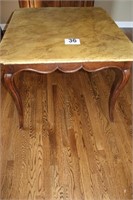 Oak Dining Table, Wood Pegged Legs, Scalloped