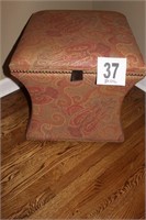 Upholstered Storage Ottoman, 19” tall