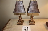 Circa 1998 Chinese Figure Lamps