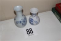 (2) Vases - (1) Pottery, 7” Tall and (1) is