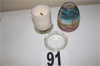 (2) Candles, Glass Coaster