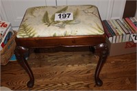 Antique Stool with Queen Anne Legs and Custom