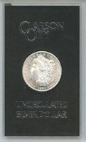Uncirculated 1881-CC Morgan Silver Dollar in