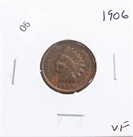 1906 INDIAN HEAD CENT VF