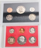 TWO PROOF SETS 1983 1982