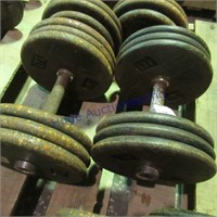 PAIR OF HAND WEIGHTS, 60 LB EACH