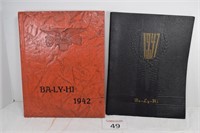 (1942 & 1947) Ba-Ly-Hi Yearbooks Bath, IL