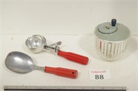 Vintage Ice Cream Scoops & Egg Beater