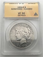 1934-D Peace US $1 Silver Coin ANACS