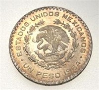 1964 Uncirculated 1 Peso Silver Coin