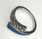 925 Silver & Opal Twist Ring