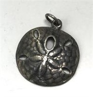Sterling Silver Sand Dollar Charm 3/4in
