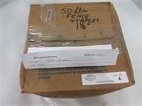 BOX: 50LB 1 1/2" GALVINIZED FENCE STAPLES