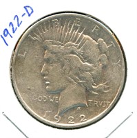 1922-D Peace Silver Dollar