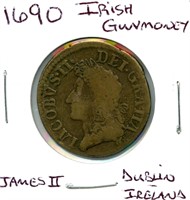 1690 Irish Gunmoney - James II/Copper Cent,