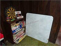 Bookcase, Card Table,  Board Games & Card Games