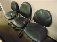 (3) Black Office Chairs