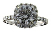 14kt Gold 2.60 ct Round Diamond Ring