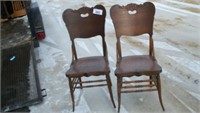 (2)Oak chairs.