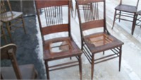 (2)Cane seated chairs.