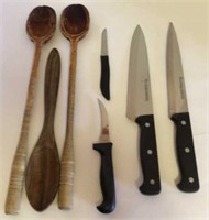 Kitchen Knives and Wooden Spoons