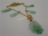 14Kt Gold & Jade Necklace