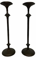 Pair of Metal Candlesticks