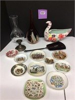 English mini plates and Glass Art!