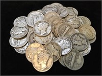 (50) Silver Mercury Dimes $5.00 Face Value