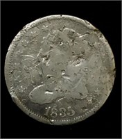 1835 Silver Half Dime - Damaged