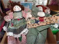 Two Angel Rag Dolls & Cat Rag Doll