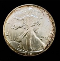 BB 1991 American Eagle .999 Silver Dollar