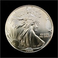 BB 1990 .999  Silver American Eagle Dollar