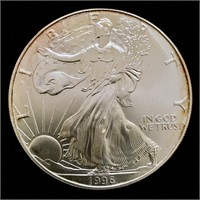 1996 American Eagle .999 Silver Dollar Low Mintage