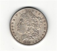 BB 1889  About Uncirculated AU Morgan Dollar