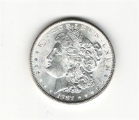 BB 1887 BU Uncirculated Morgan Silver Dollar