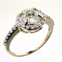 10kt Yellow Gold 1.00ct Moissanite Engagement Ring