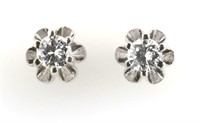 14kt Gold Round .20 Carat Diamond Stud Earrings