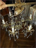 Crystal and Silver Plated Chandelier
