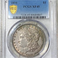 1894 Morgan Silver Dollar PCGS - XF45